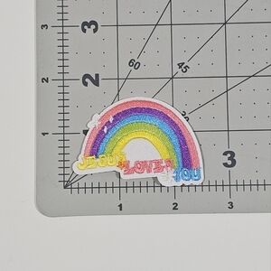 Rainbow Religious Spiritual Iron On Patch Embroidered Applique Patches Sew on